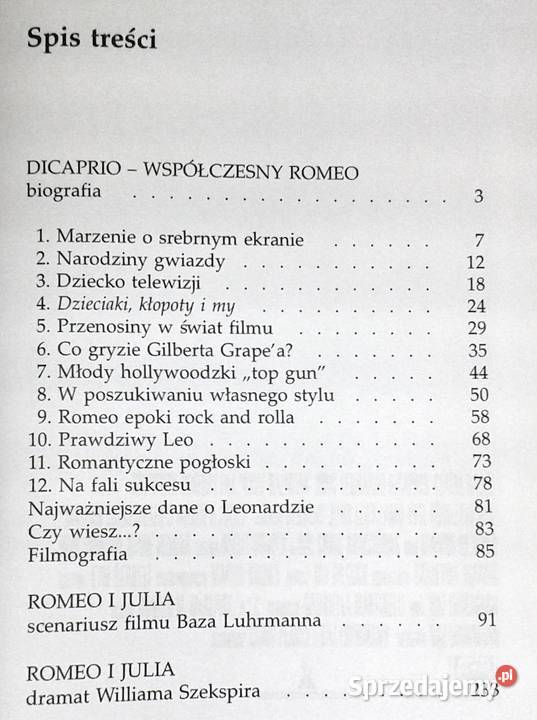 DiCaprio Współczesny Romeo Grace Catalano Pozostałe Chełm sprzedam