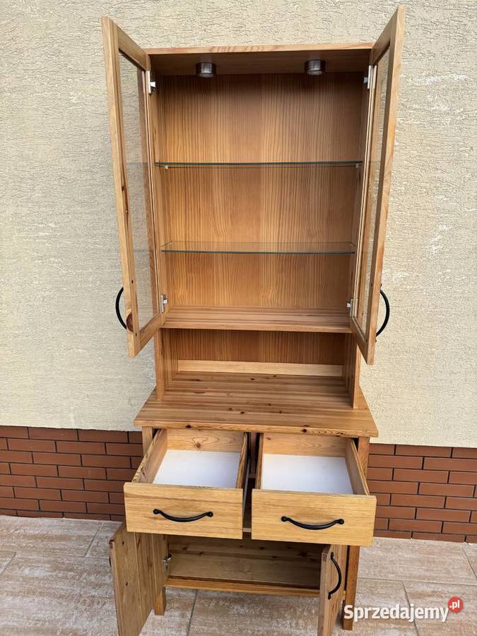 Kredens drewniany witryna regał szafa komoda Garwolin