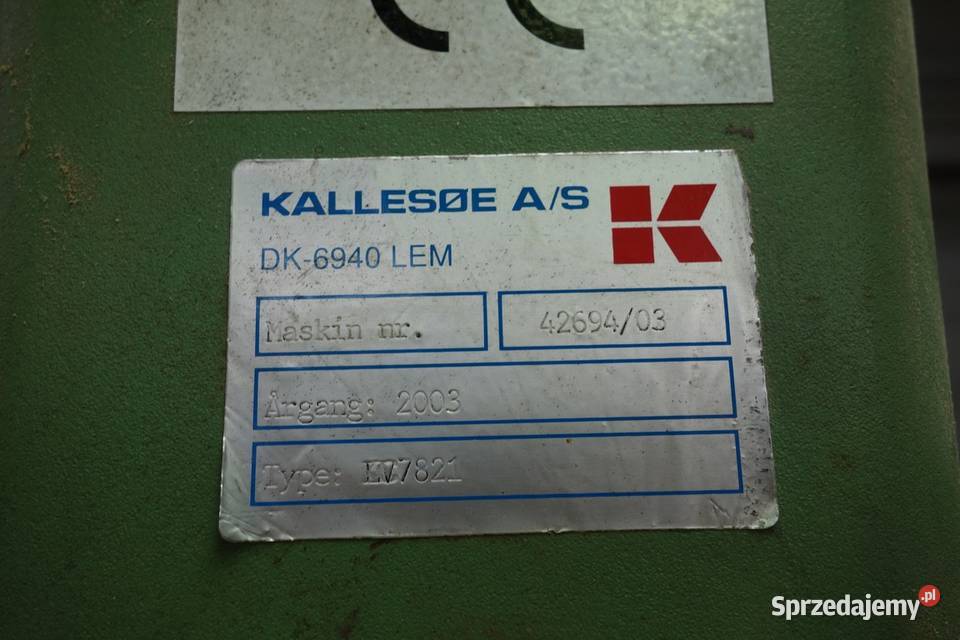 Prasa do klejenia drewna KALLESOE LV 7821 KL 40 lubuskie Gorzów Wielkopolski