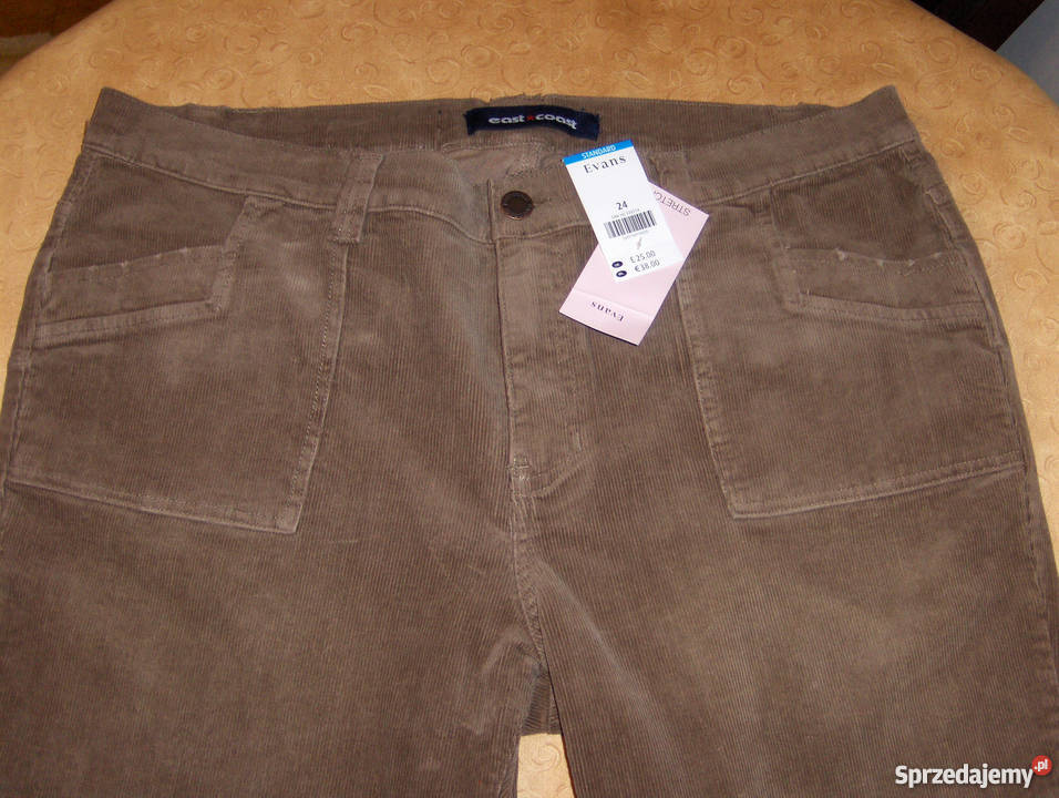 Spodnie sztruksowe Evans NOWE 52 Łódź
