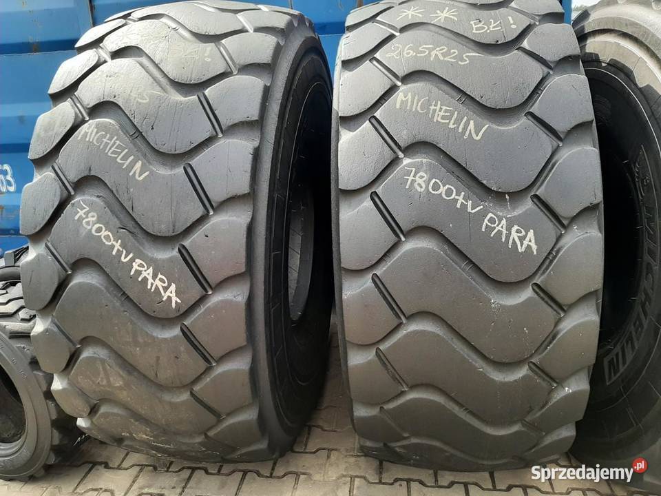 2x Opona używana przemysłowa 265R25 MICHELIN Do maszyn budowlanych Zaścianki