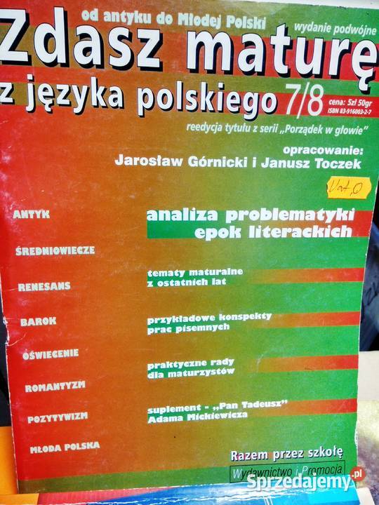 Zdasz maturę z polskiego pomoce szkolne Warszawa