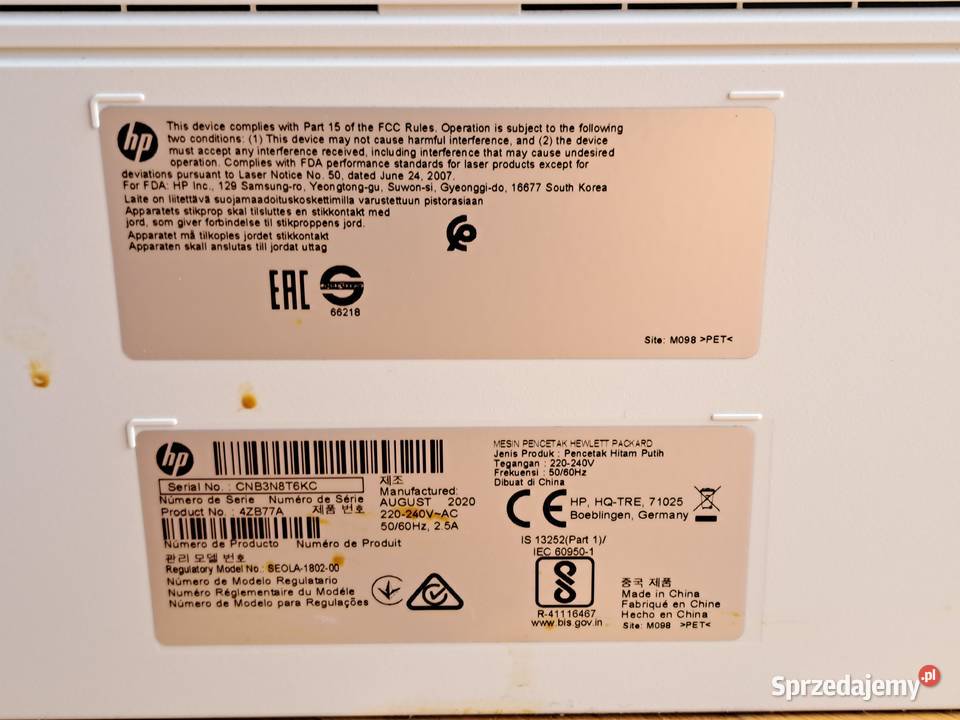 Drukarka HP LaserJet 107a mazowieckie Pruszków