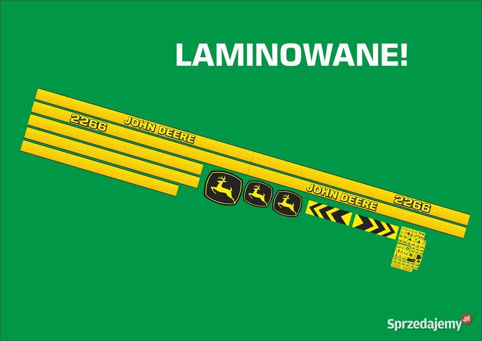 Naklejki John Deere 2266 zamienniki laminowane Bydgoszcz