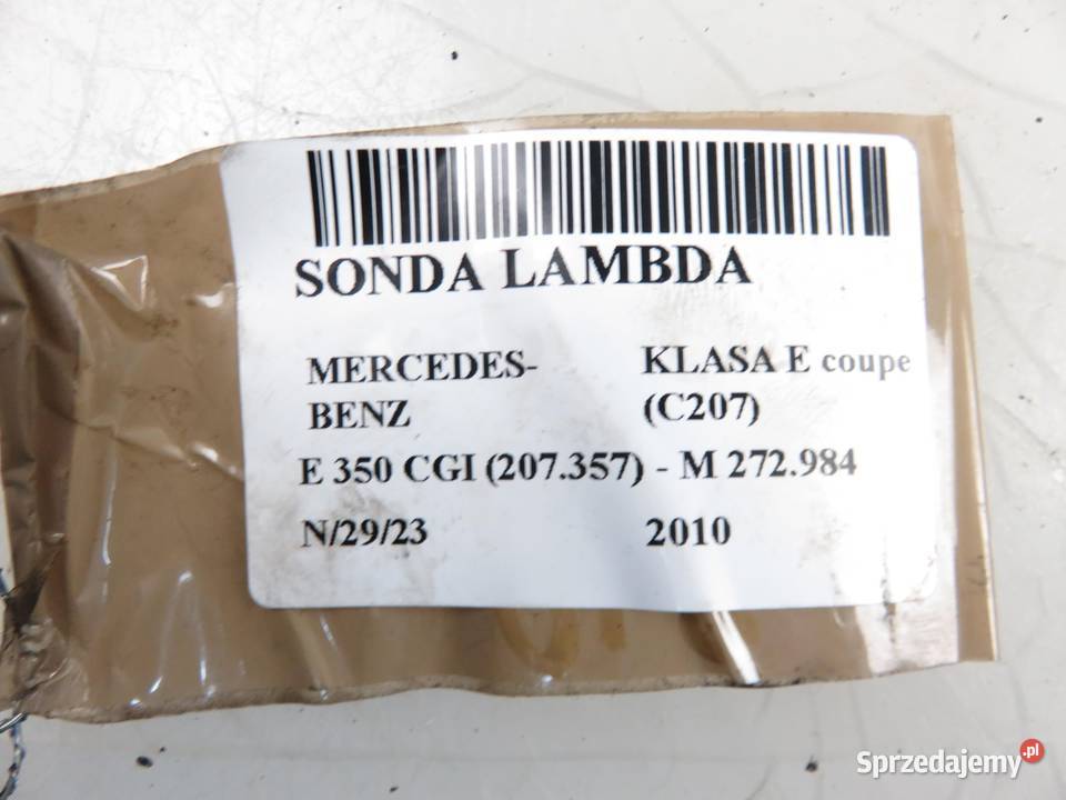 SONDA LAMBDA MERCEDES C207 E 350 CGI 0258006693 Sondy lambda małopolskie