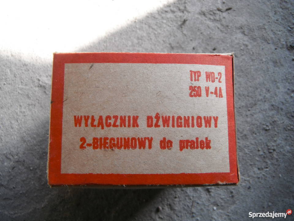 Wyłącznik dźwigniowy dwubiegunowy do pralek WD2 mazowieckie Barak