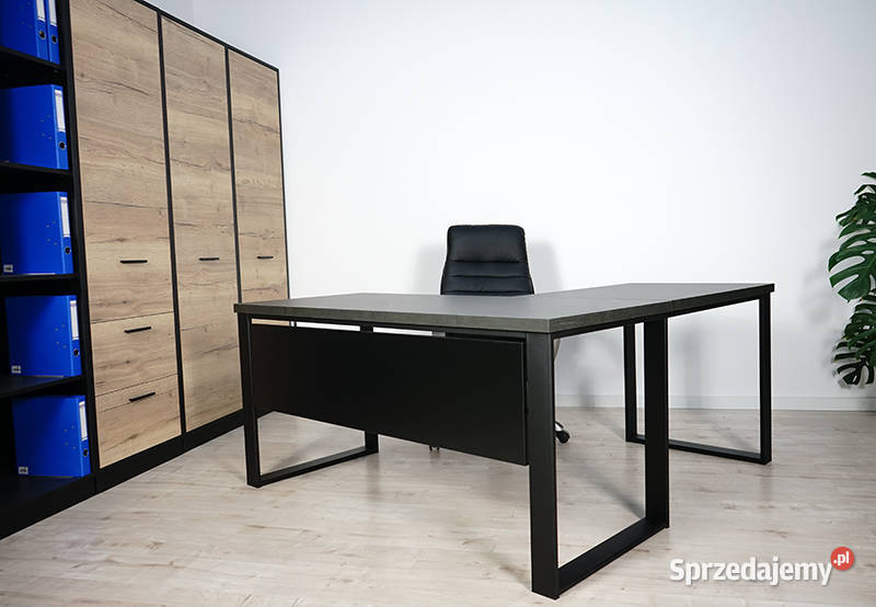 Biurko narożne lewe LOFT blenda Kamień 160 76.1cm Biłgoraj sprzedam