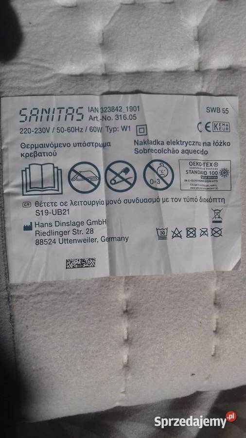 Nakładka elektryczna na łóżko mata grzewcza Rzeszów