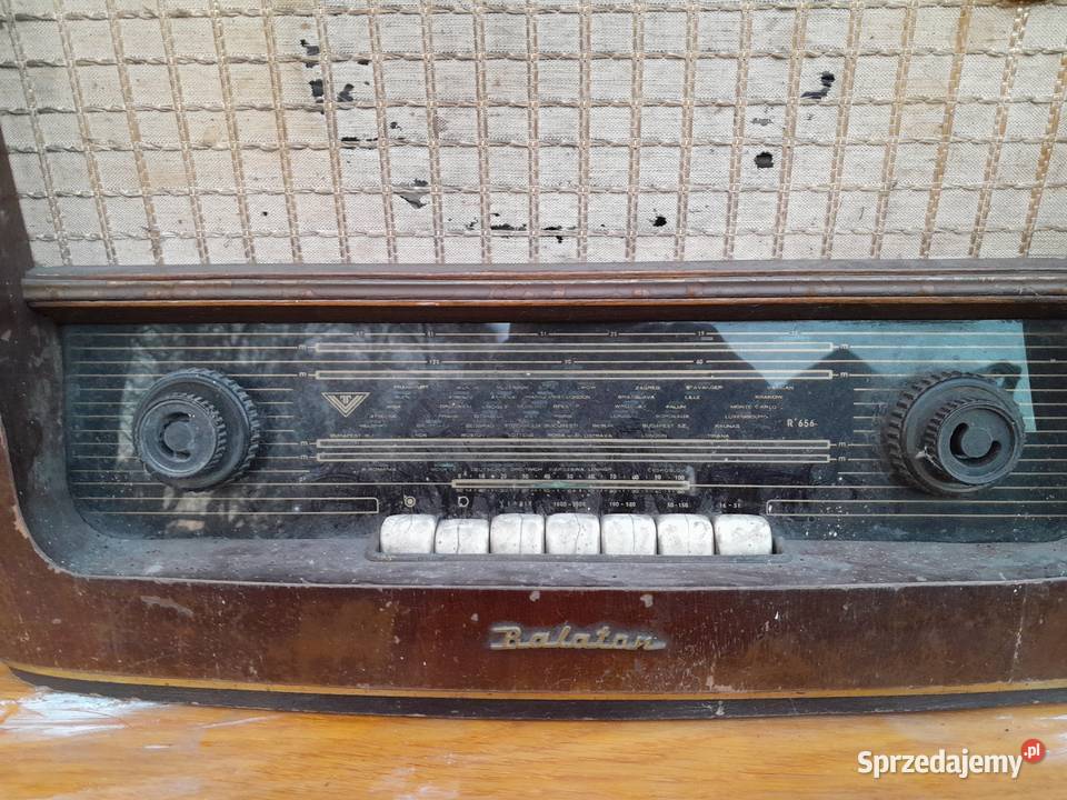Stare radio lampowe Balaton zabytek PRL retro Dąbrowa Górnicza