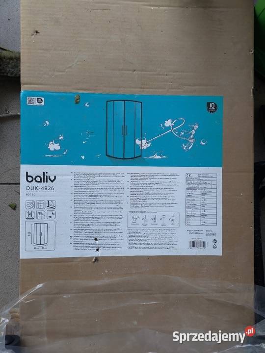 Kabina prysznicowa czarna 80 Balic duk4826