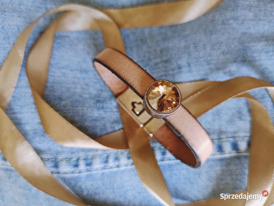 Bransoletka pasek skórka ekologiczna brąz Warszawa