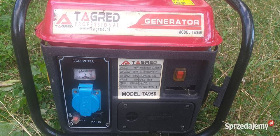Agregat prądotwórczy 1200W 230 V 12 V Tagred Agregaty prądotwórcze Tarnów sprzedam