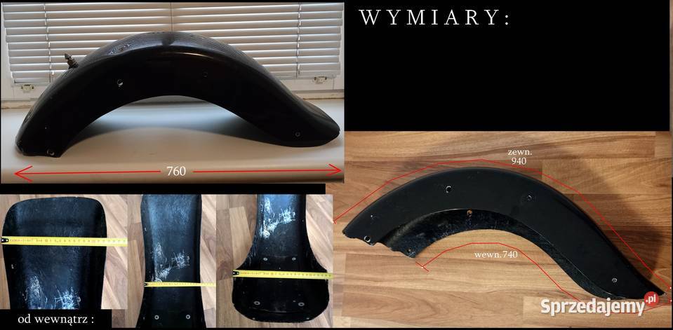 Błotnik tylny kompletny szeroki do choppera Szczecin sprzedam