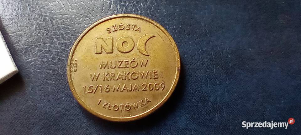 Stare monety Medal Szósta Noc Muzeów 189 sprzedam