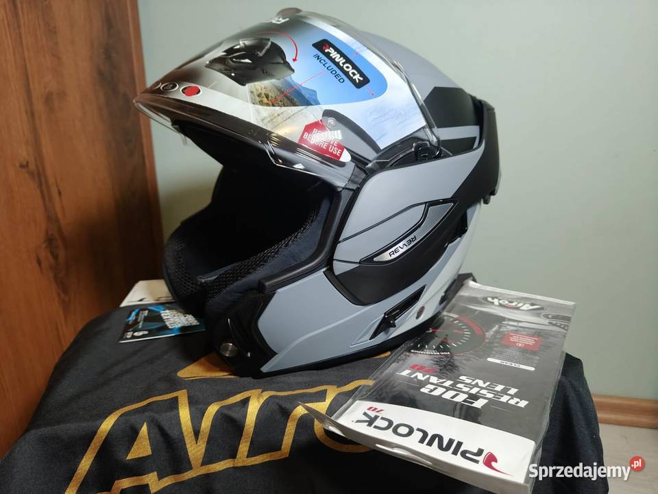 Szczękowy kask motocyklowy AIROH REV 19 XXL NOWY