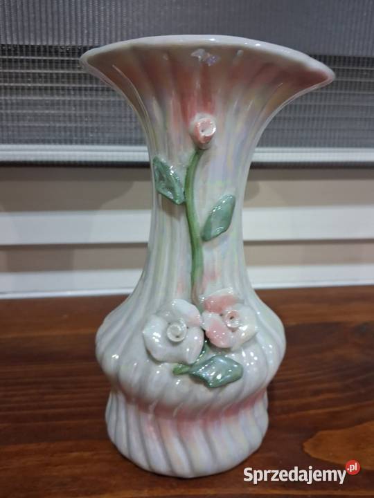 Wazonik z porcelany iryzowanej PRL Stan idealny podkarpackie