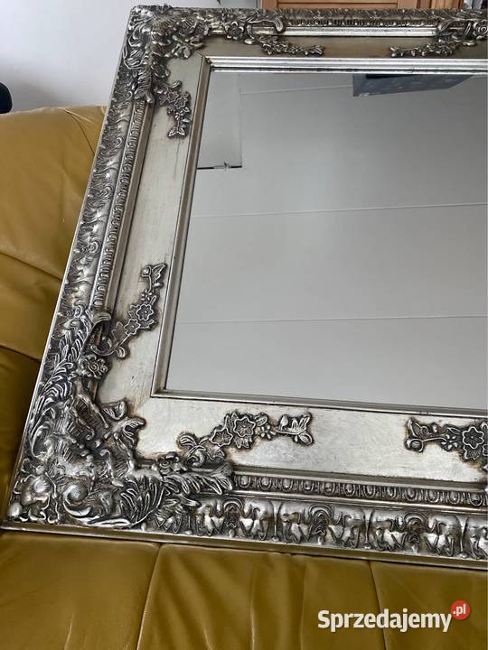 Stare lustro drewniana rzeźbiona rama oksydowane