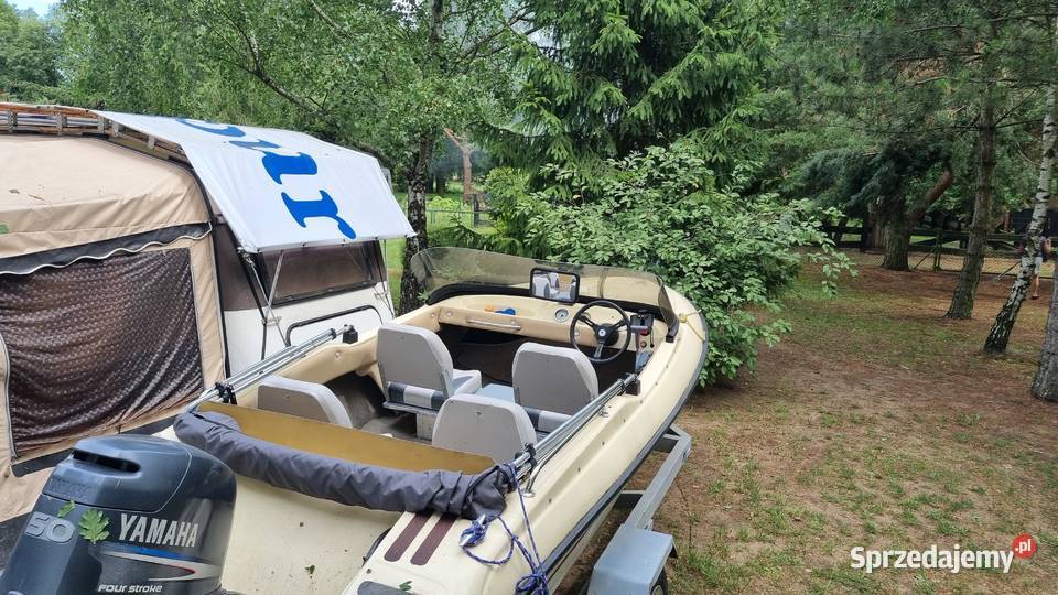 Motorówka 470 z przyczepą i silnikiem yamaha F50 Rawicz