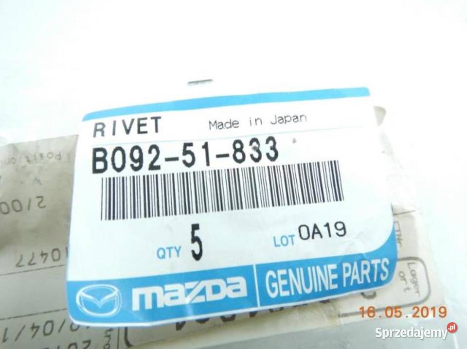 SPINKA MOCOWANIE BŁOTNIKA MAZDA CX9 0718 Błotniki Karoseria