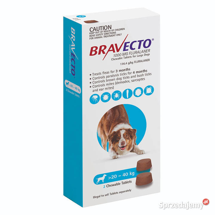 Bravecto 2040 niebieskie Dom i Ogród Chełm