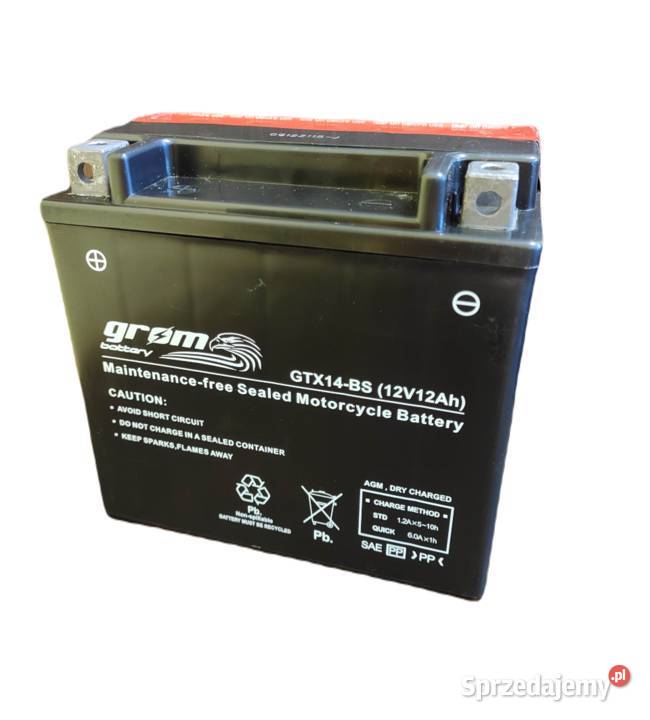 Akumulator motocyklowy GROM GTX14BS YTX14BS 12V Warszawa