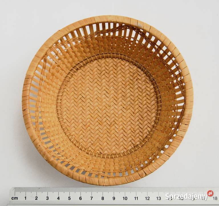 Koszyk pleciony drewniany bambusowy beżowy boho Lublin sprzedam