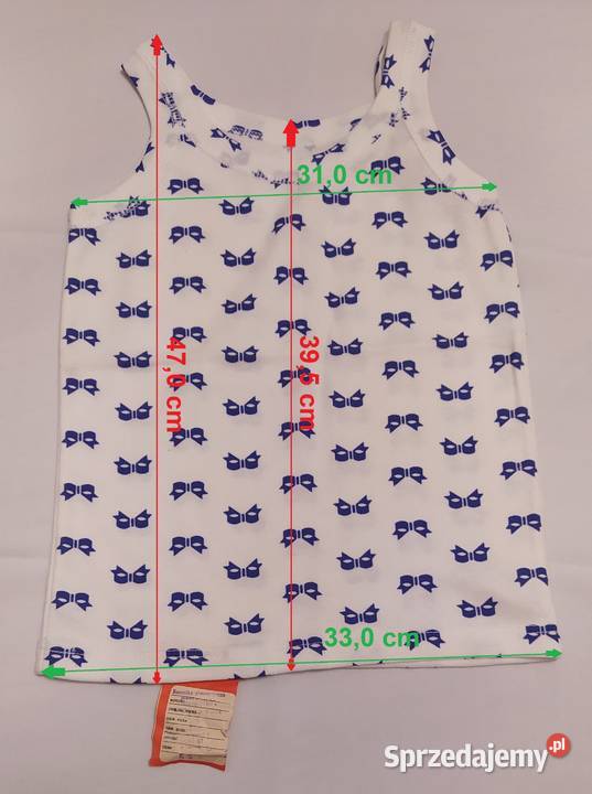 Koszulka chłopięca gimnastyczna KOKARDKI bez rękawa Bluzki, koszulki i kaftaniki Hajnówka