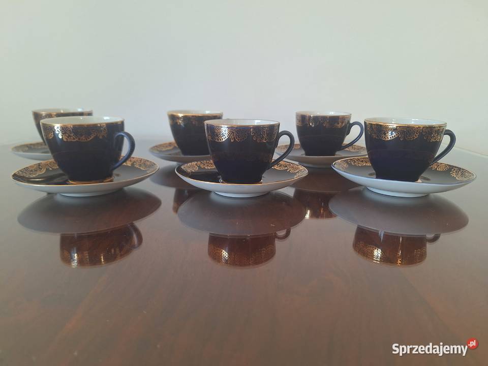 Łomonosow Filiżanka Duo Kobalt Złocenia o ZSRR 6 Gdańsk