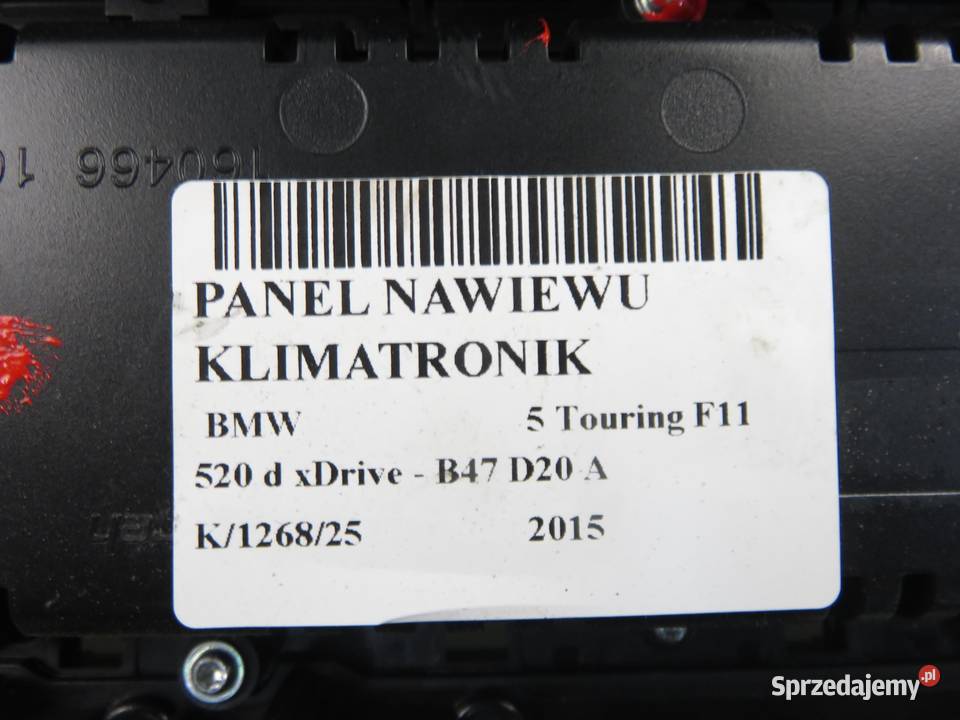 KLIMATRONIK BMW 5 Touring F11 9388320 Panele sterowania, przełączniki