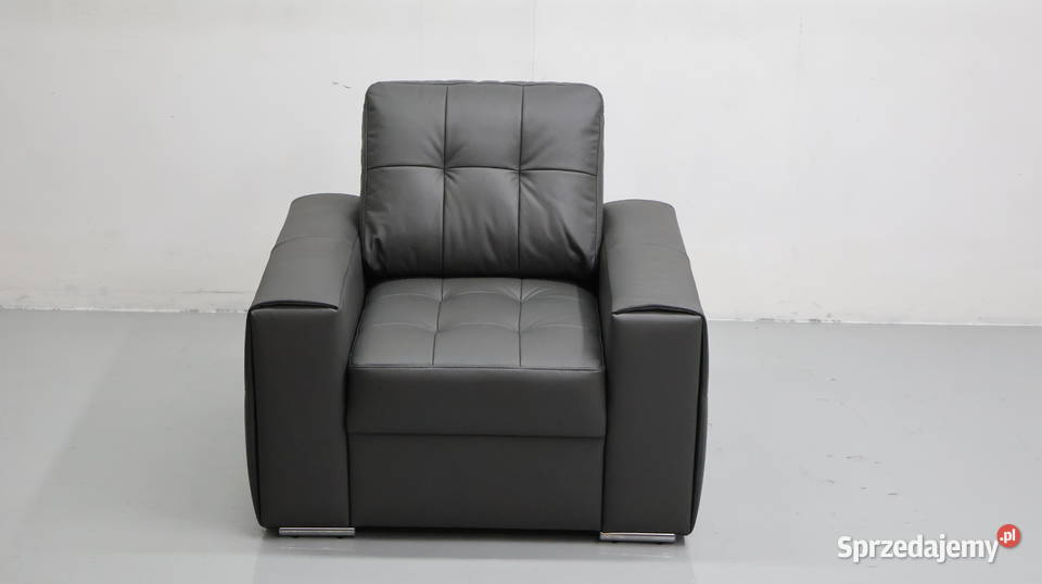 FOTEL SKÓRA naturalna MADRAS 6492 popielata Fotele Poznań