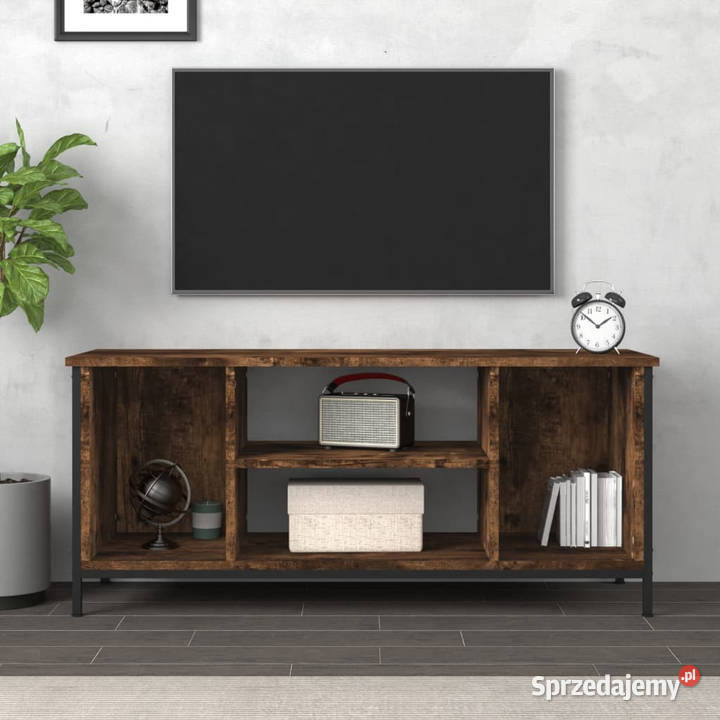 Szafka pod telewizor przydymiony dąb 102x35x45