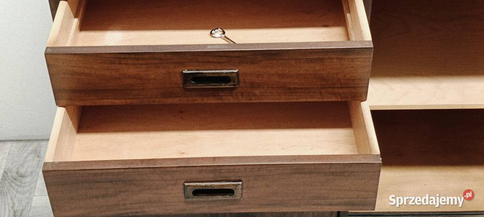 komoda sideboard vintage PRL design pod tv długa Radomsko