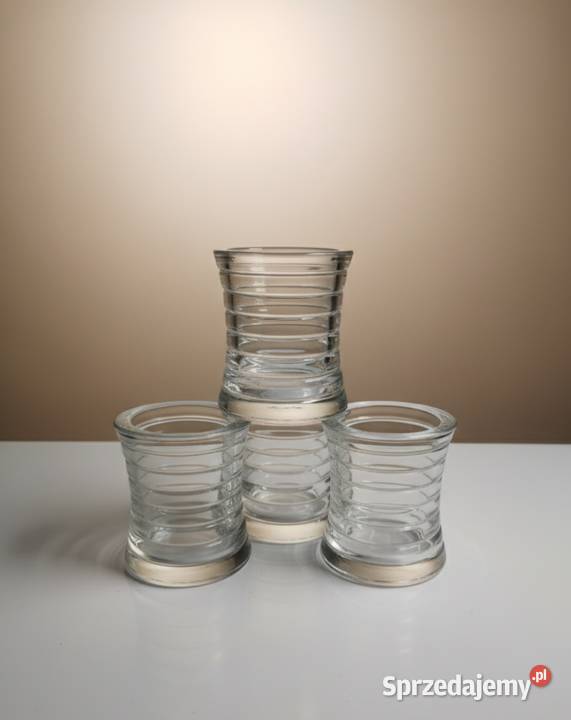 Świecznik lampion szklany grube szkło