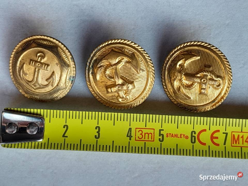 Stare guziki wojskowe górnicze marynarka inne 38 Dąbrowa Górnicza