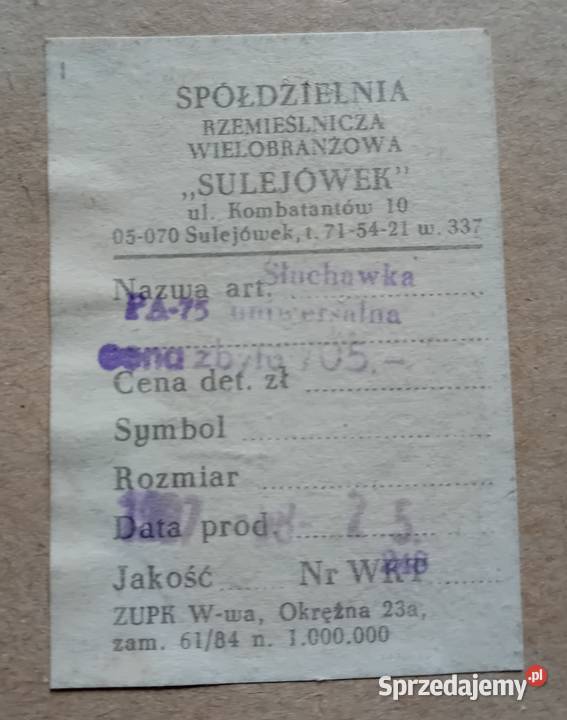 Zabytkowy stetoskop lekarski Spółdzielnia Rzem Pozostałe Koźminek
