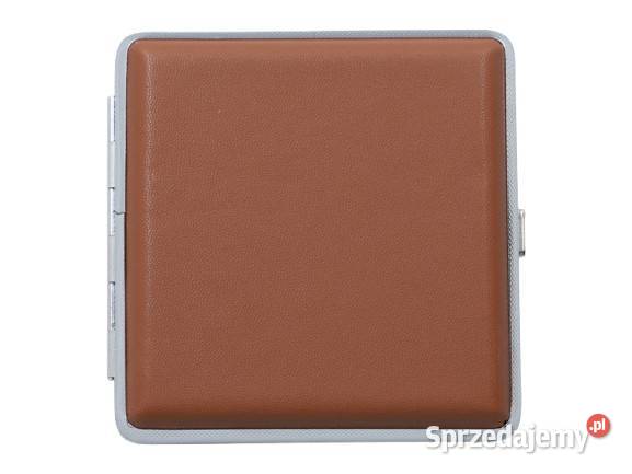 Metalowa Papierośnica Pokryta Gładką Ekoskórą w śląskie Ostrowy nad Okszą