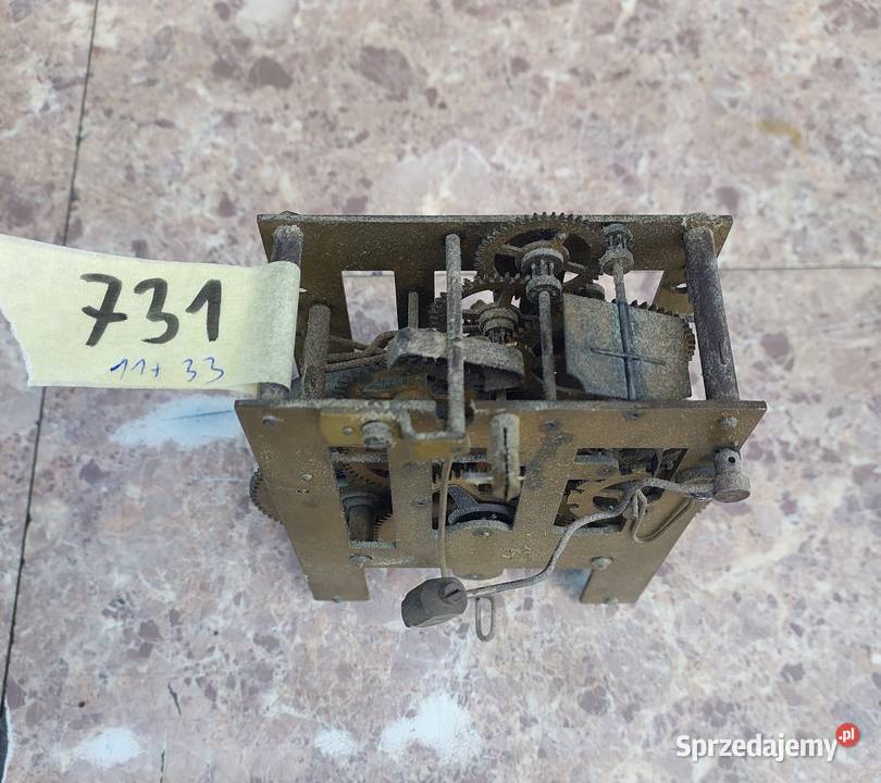 731 Mechanizm starego zegara ściennego Junghans Antyki