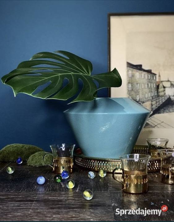 Wazon ceramiczny turkusowy Myszków