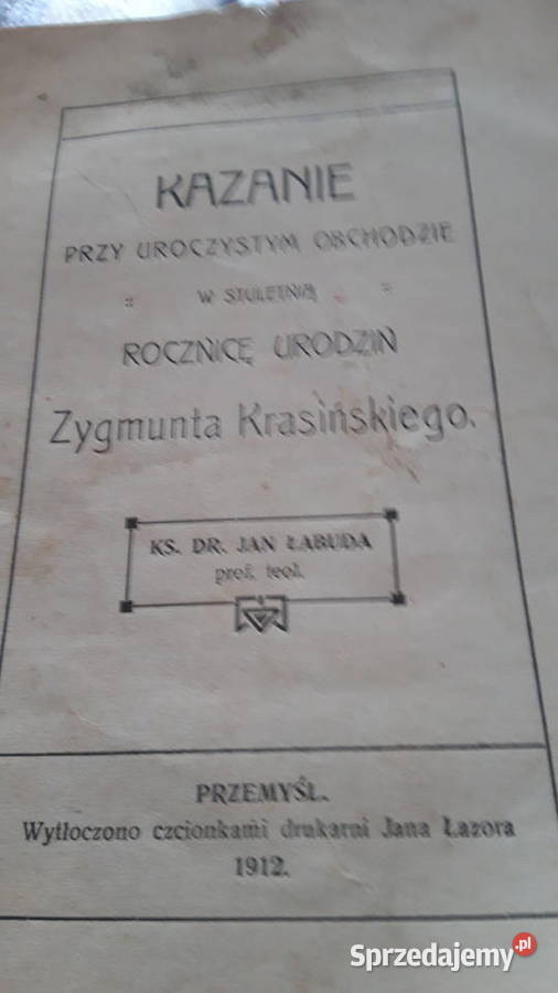 Przemowę w 300 rocznicę urodzin OAugustyna Książki naukowe i popularnonaukowe Rzeszów
