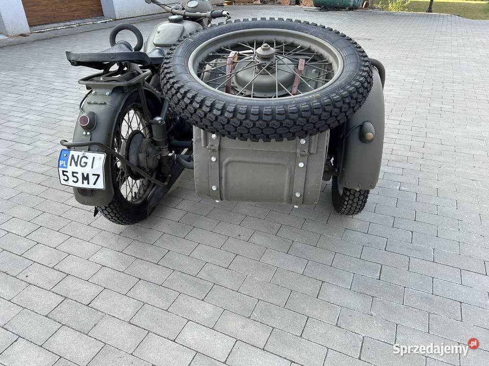 oryginalny motocykl M72 z koszem legalnie Giżycko