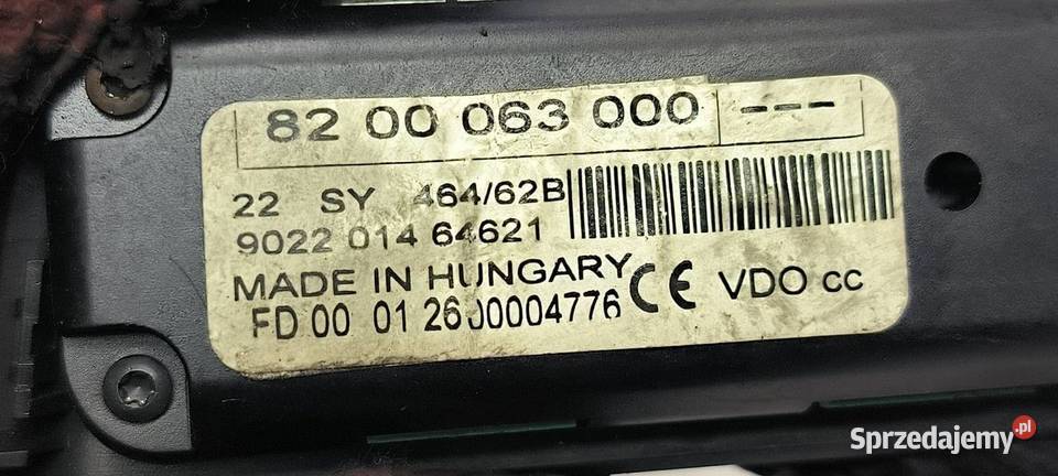 PRZYCISK RENAULT SCENIC I LIFT 8200063000