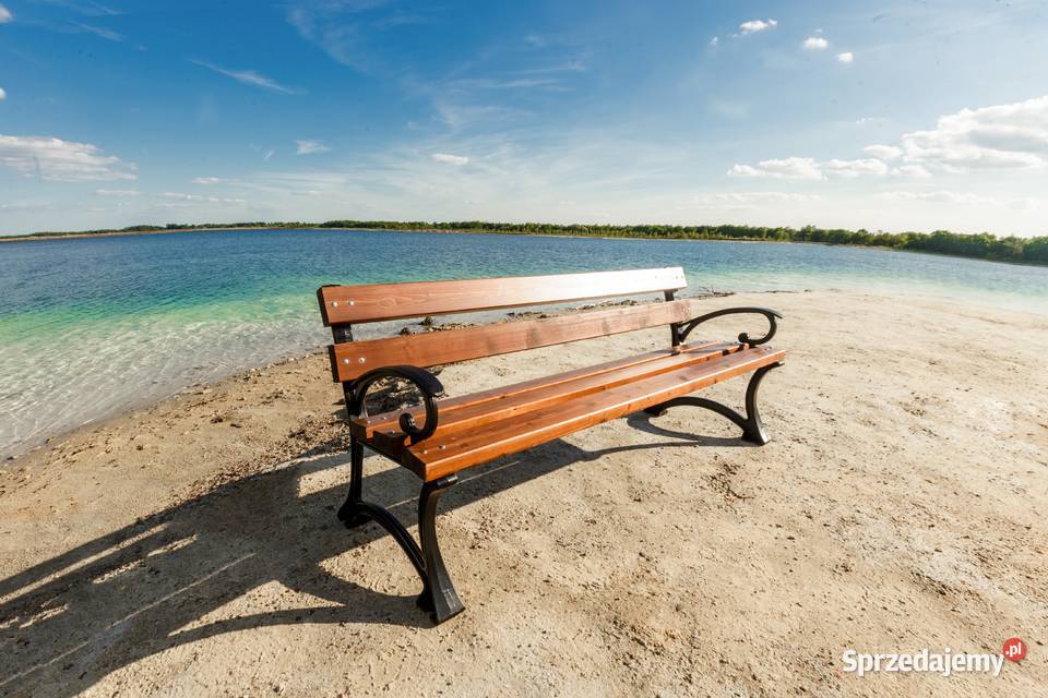 miejska parkowa ławka nogi żeliwne gartenbank Gołdap sprzedam