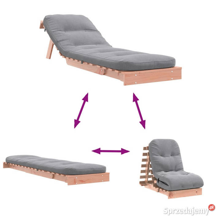 Sofa rozkładana futon z materacem 60x206x11 Warszawa