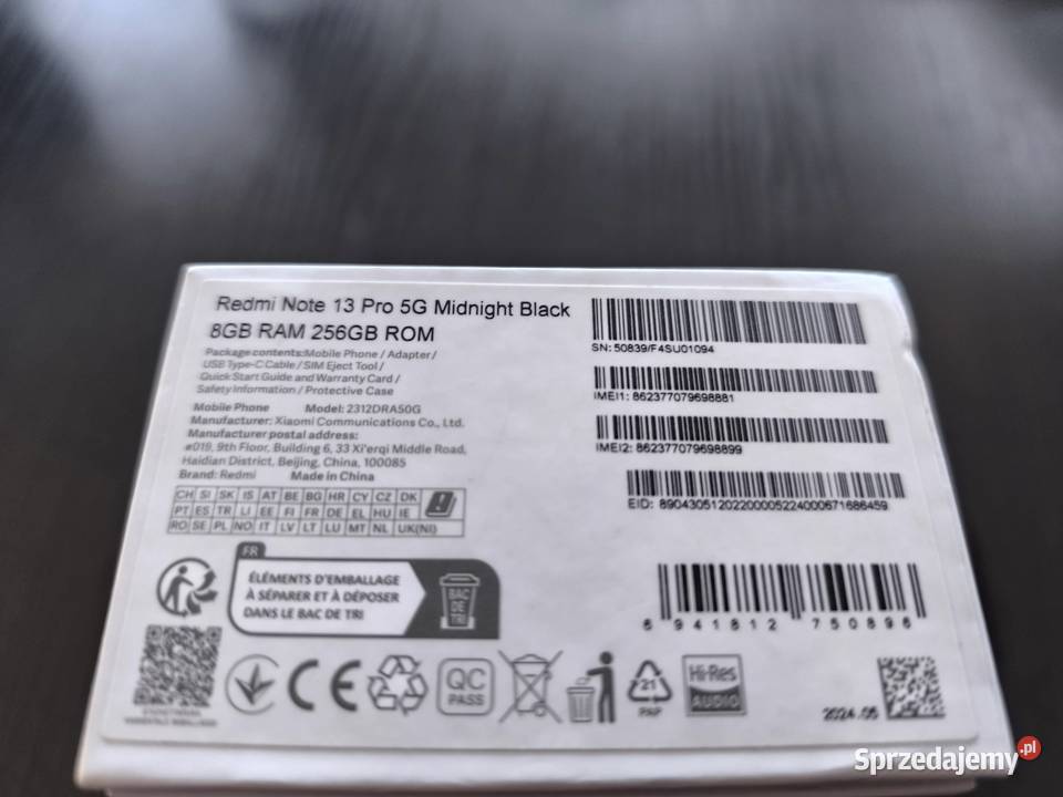 Xiaomi Redmi Note 13 Pro 5G 8256GB Nowy Xiaomi Gowarczów