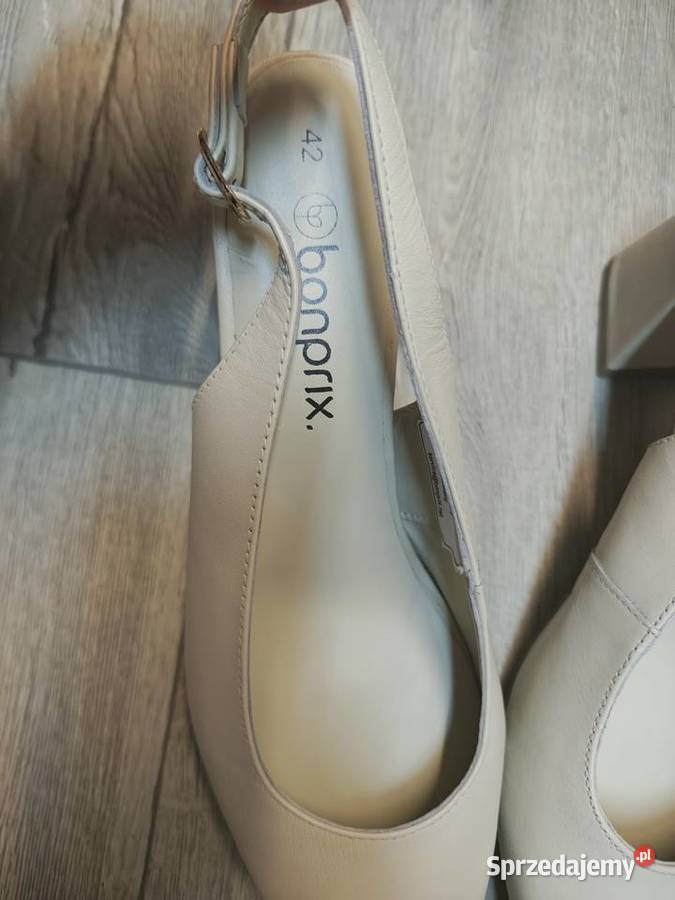 42 Real Leather Skórzane czółenka wieczorowe z Kraków