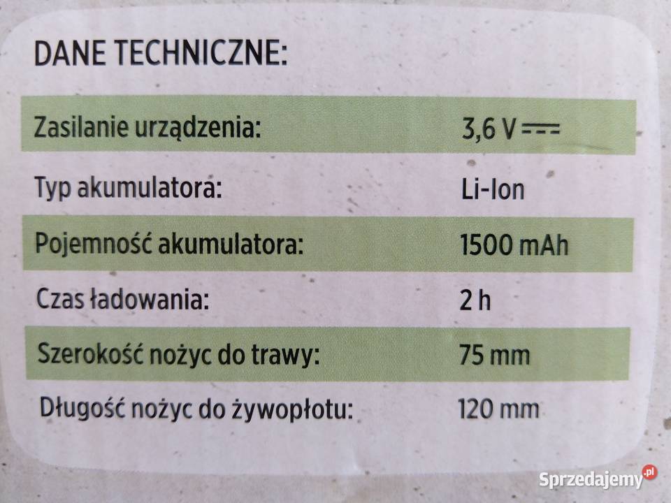 NAJTANIEJ Akumulatorowe Nożyce Do Trawy i Zabrze