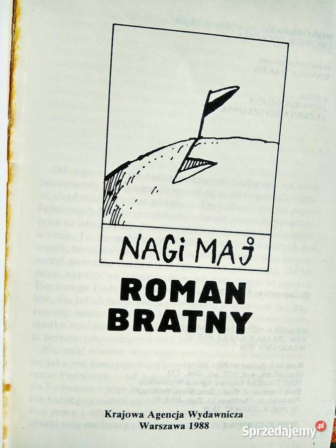Nagi maj ksiąŻki pierwsze wydanie Bratny Warszawa