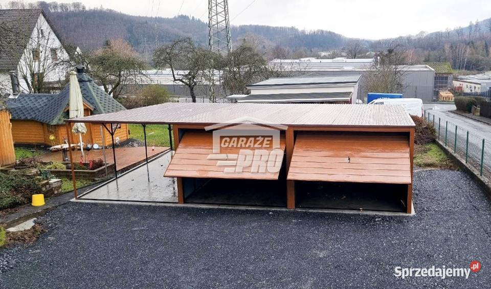 Garaż blaszany 6x6 3x6 wiata Brama uchylna GP132 wielkopolskie Nowy Tomyśl sprzedam
