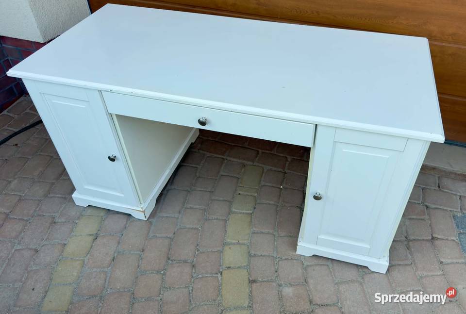 Biurko drewniane ikea Idanas Hemnes biale z Dom i Ogród Olsztyn sprzedam