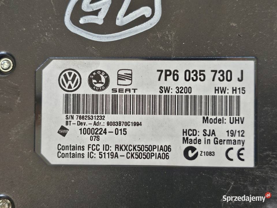 GOLF VI 12r moduł bluetooth 7P6035730J świętokrzyskie Kielce